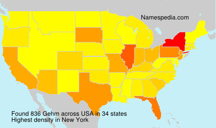 Surname Gehm in USA