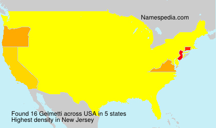 Surname Gelmetti in USA