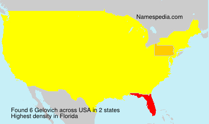 Surname Gelovich in USA