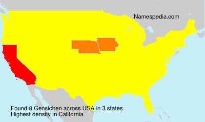 Surname Gensichen in USA