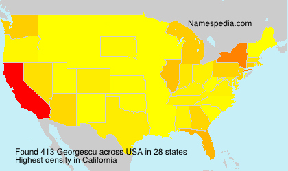 Surname Georgescu in USA