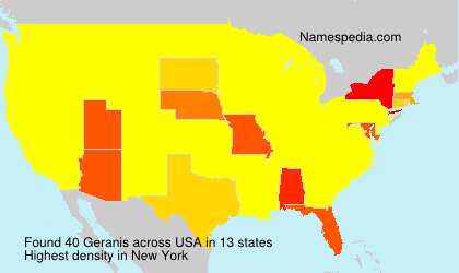 Surname Geranis in USA