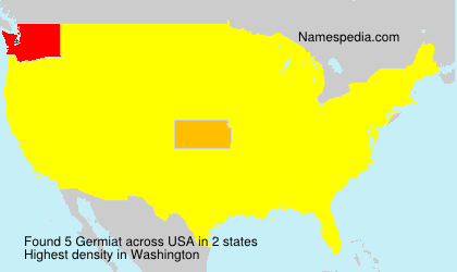 Surname Germiat in USA