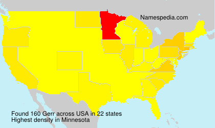 Surname Gerr in USA