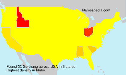 Surname Gerthung in USA