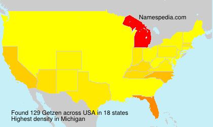 Surname Getzen in USA Surname Getzen in USA