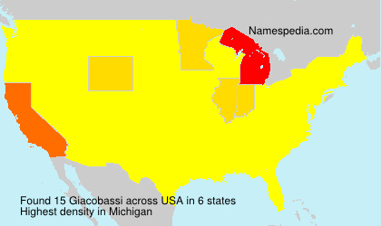 Surname Giacobassi in USA