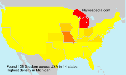 Surname Giesken in USA Surname Giesken in USA