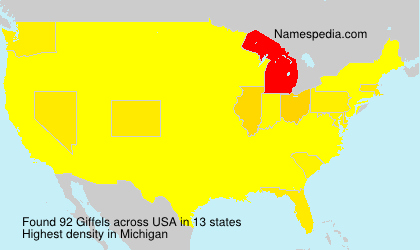 Surname Giffels in USA