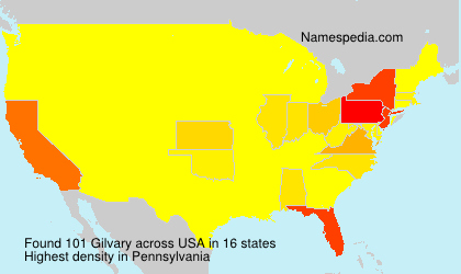 Surname Gilvary in USA