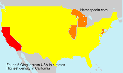 Surname Gingi in USA