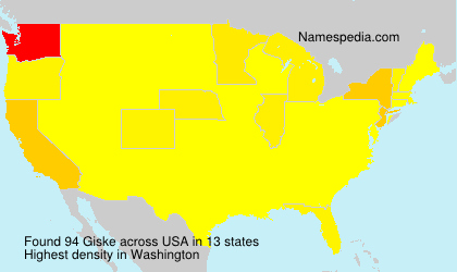 Surname Giske in USA