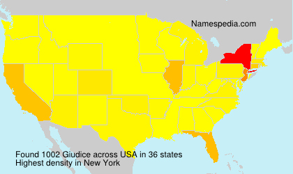 Surname Giudice in USA