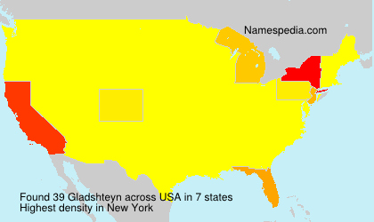 Surname Gladshteyn in USA
