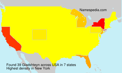 Surname Gladshteyn in USA Surname Gladshteyn in USA