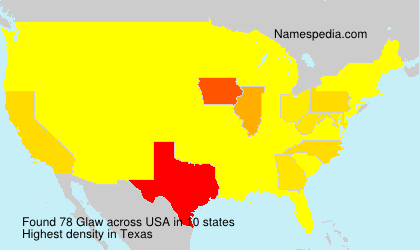 Surname Glaw in USA