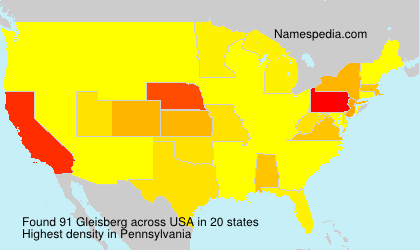 Surname Gleisberg in USA