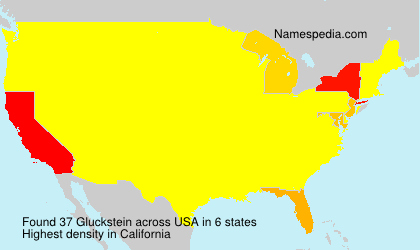 Surname Gluckstein in USA