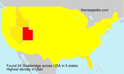 Surname Godderidge in USA