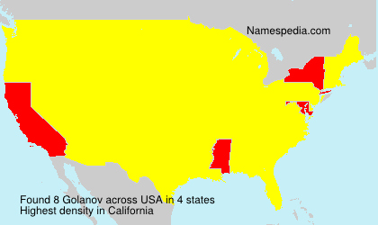 Surname Golanov in USA