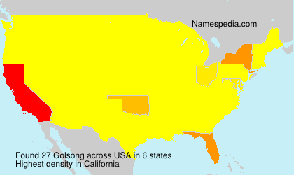 Surname Golsong in USA