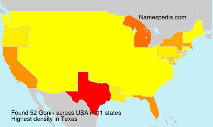 Surname Gonik in USA Surname Gonik in USA
