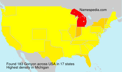 Surname Gonyon in USA Surname Gonyon in USA