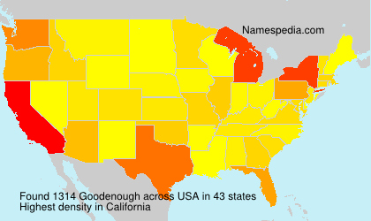 Surname Goodenough in USA
