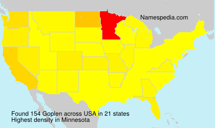 Surname Goplen in USA
