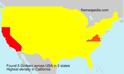 Surname Gorbani in USA