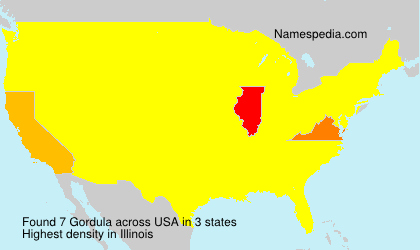 Surname Gordula in USA Surname Gordula in USA