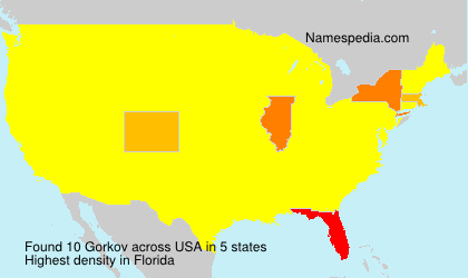 Surname Gorkov in USA