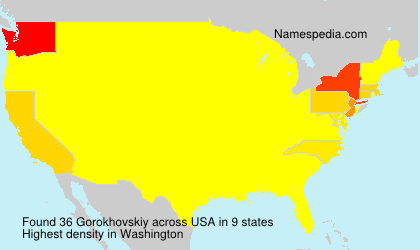 Surname Gorokhovskiy in USA