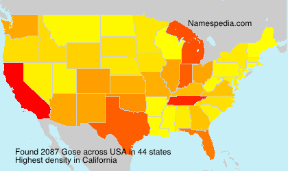 Surname Gose in USA