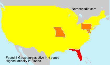 Surname Gotze in USA