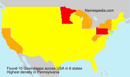 Surname Govindappa in USA