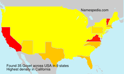 Surname Goyet in USA