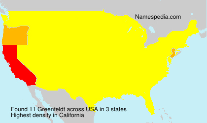 Surname Greenfeldt in USA