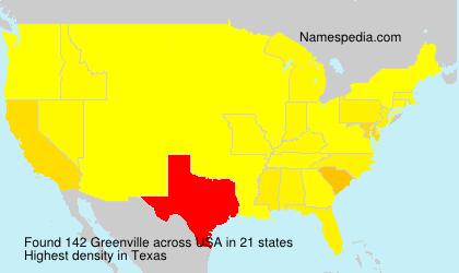 Surname Greenville in USA