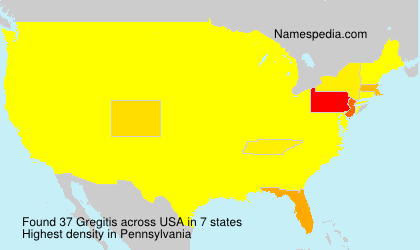Surname Gregitis in USA