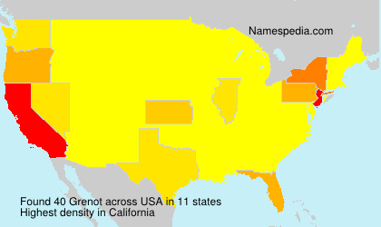 Surname Grenot in USA