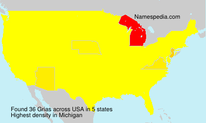 Surname Grias in USA