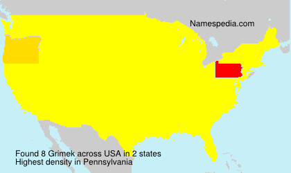 Surname Grimek in USA
