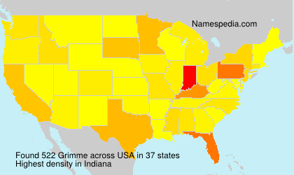 Surname Grimme in USA
