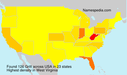 Surname Gritt in USA