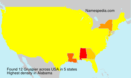 Surname Gruspier in USA