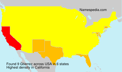 Surname Gtierrez in USA Surname Gtierrez in USA