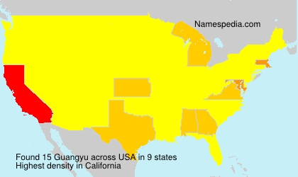 Surname Guangyu in USA