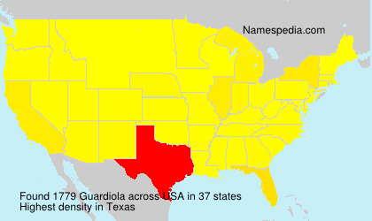 Surname Guardiola in USA