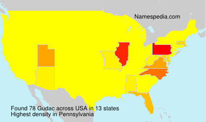 Surname Gudac in USA
